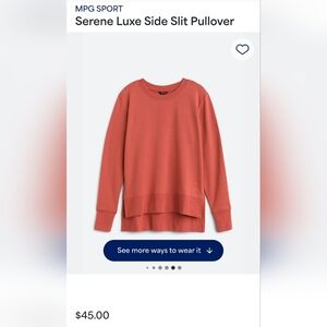 MPG Sport Serene Luxe Side Split Pullover